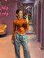 Lina Lace Top Orange