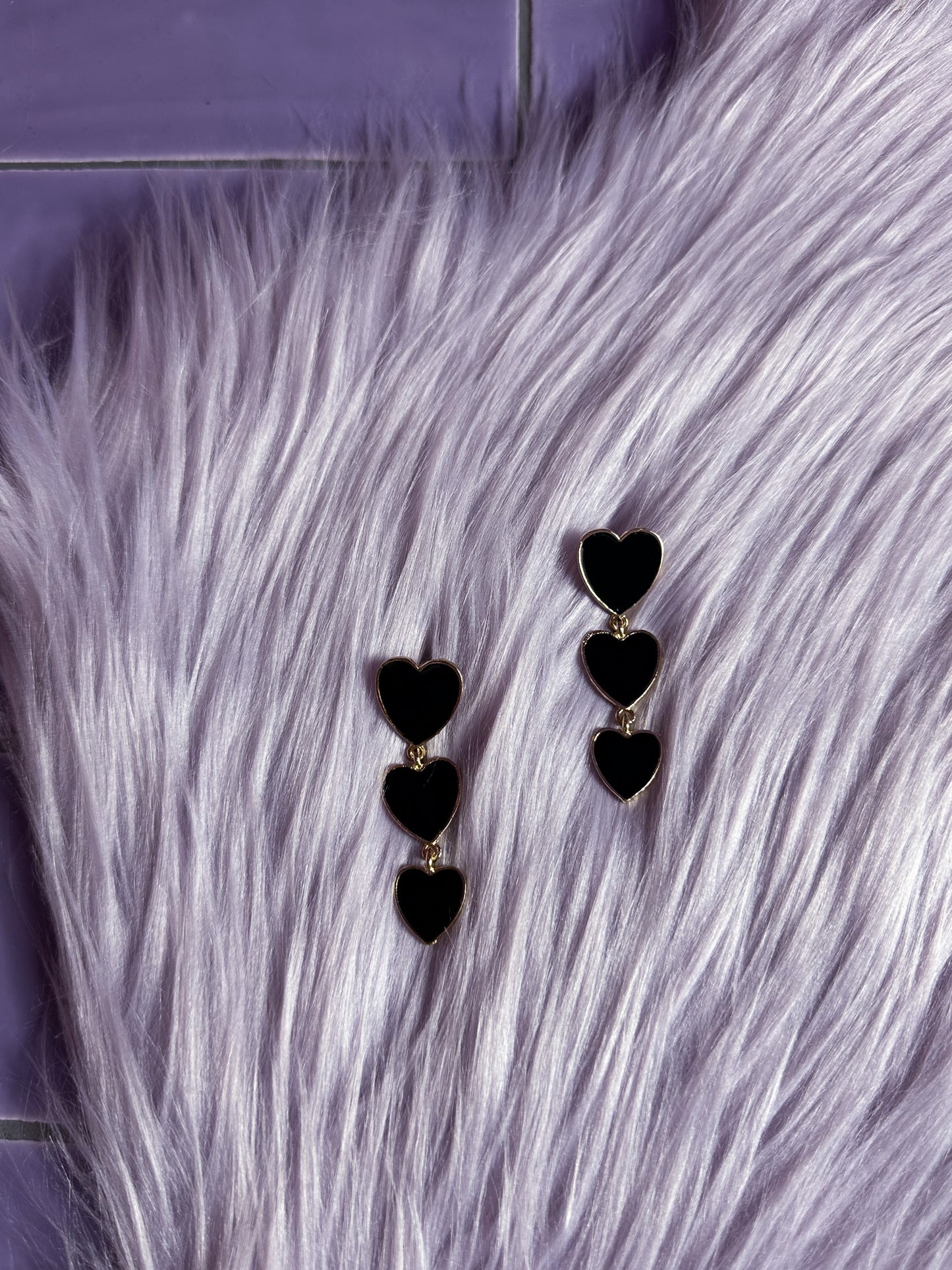 Triple Heart Earrings