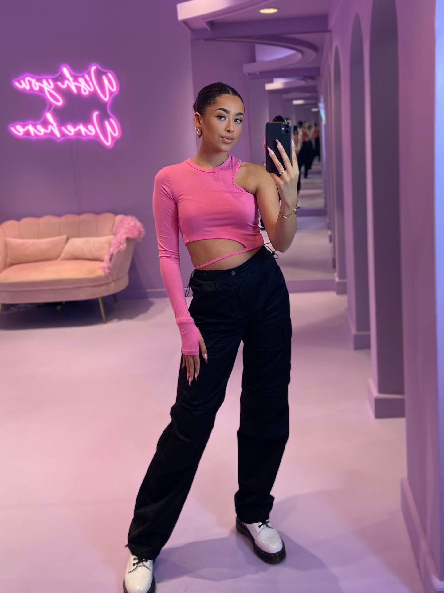 Lia One Sleeve Pink