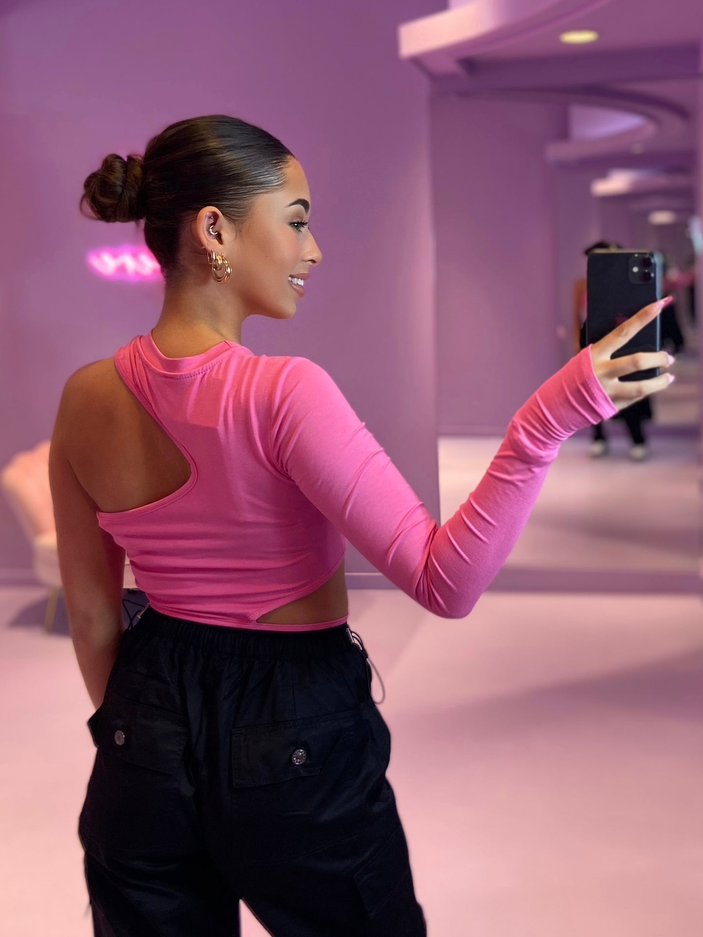Lia One Sleeve Pink