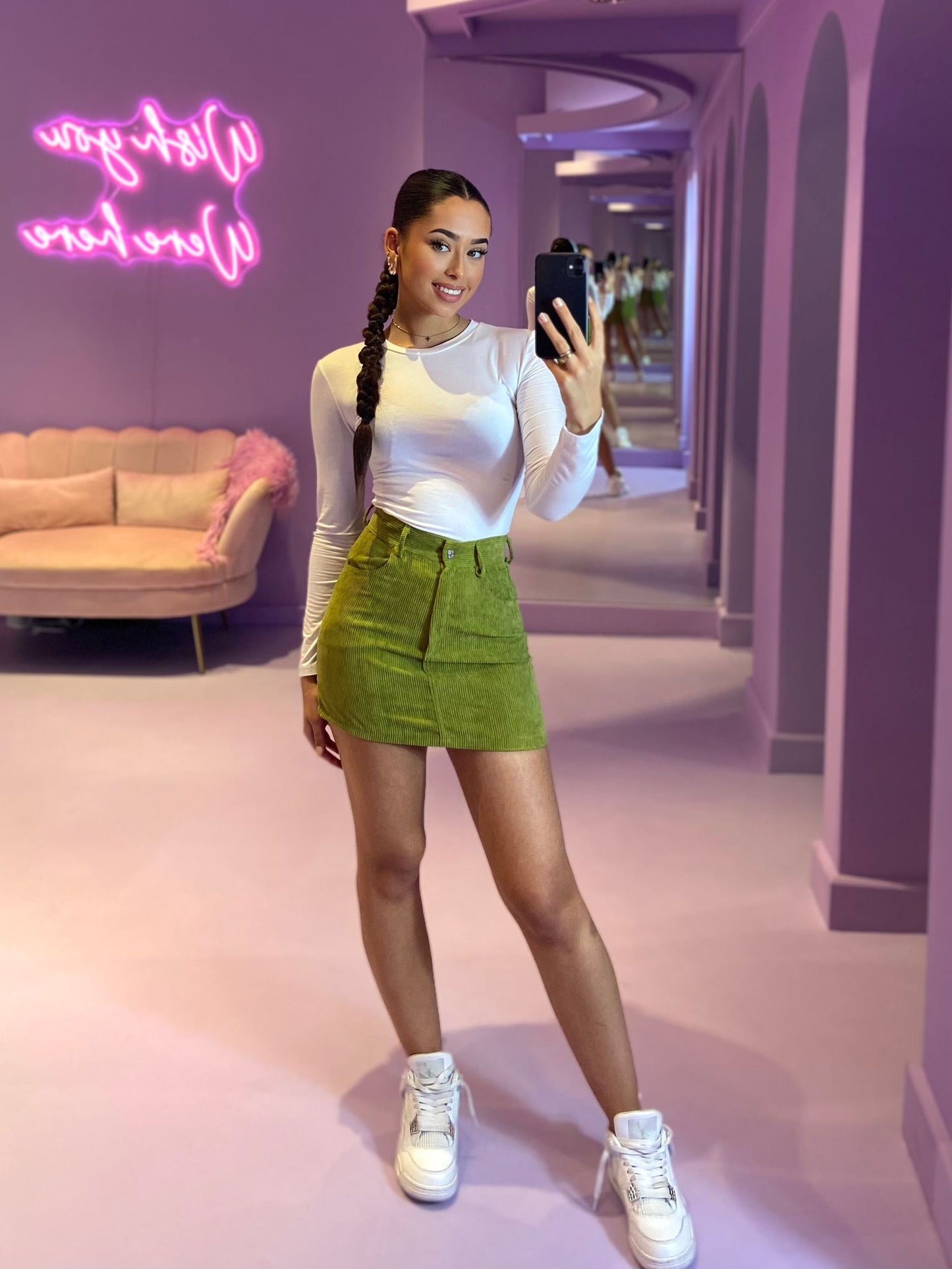 Corduroy Skirt Olive