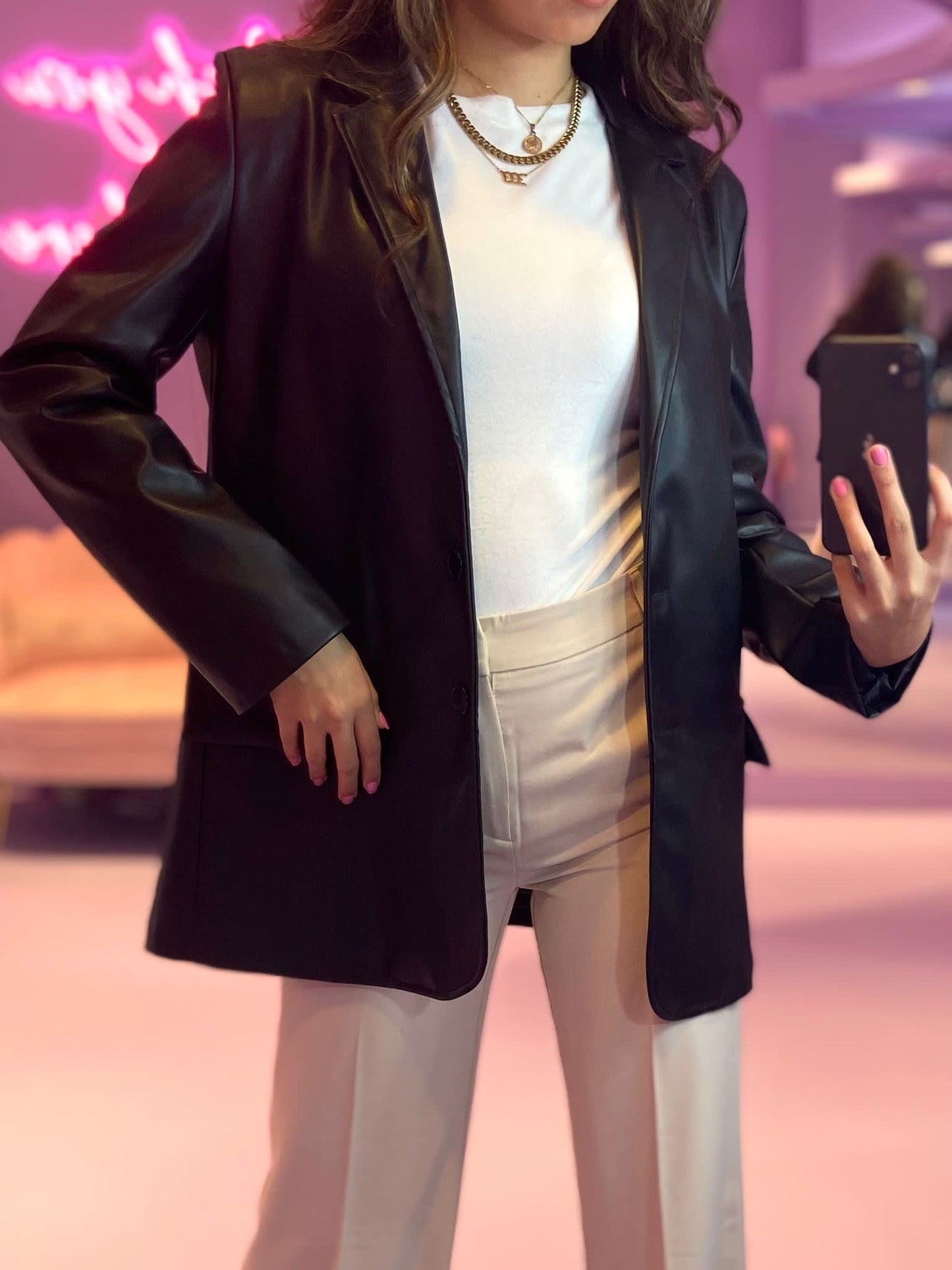 Leather Blazer