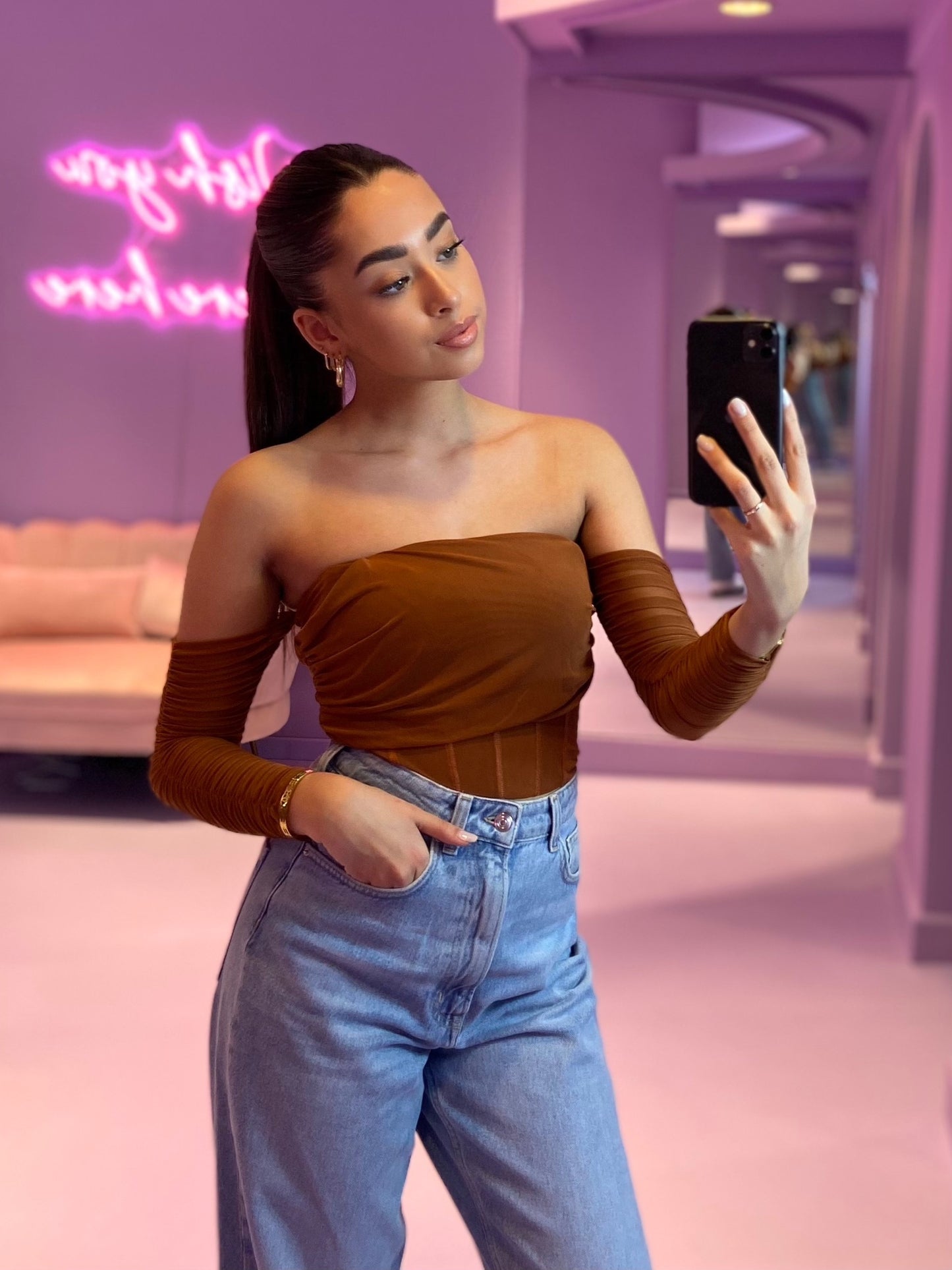 Off The Shoulder Mesh