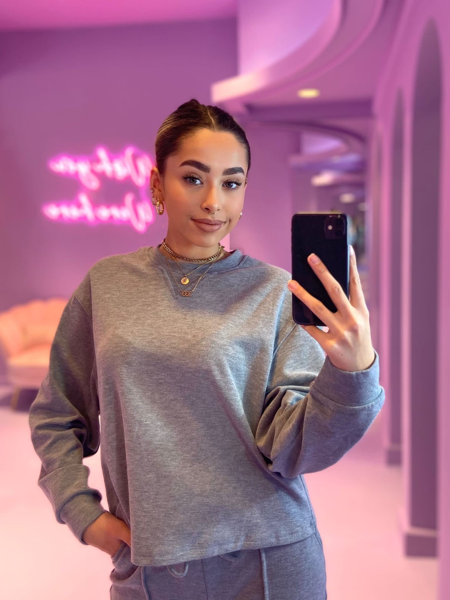 Lounge Sweater grijs