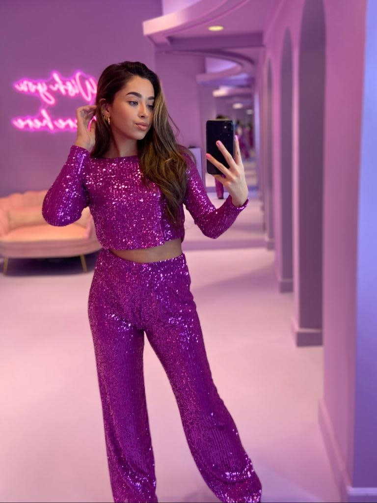 Sequin Pants Pink