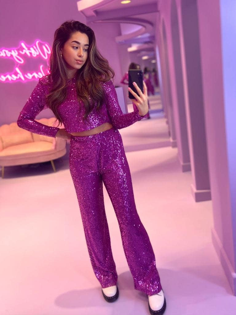 Sequin Pants Pink