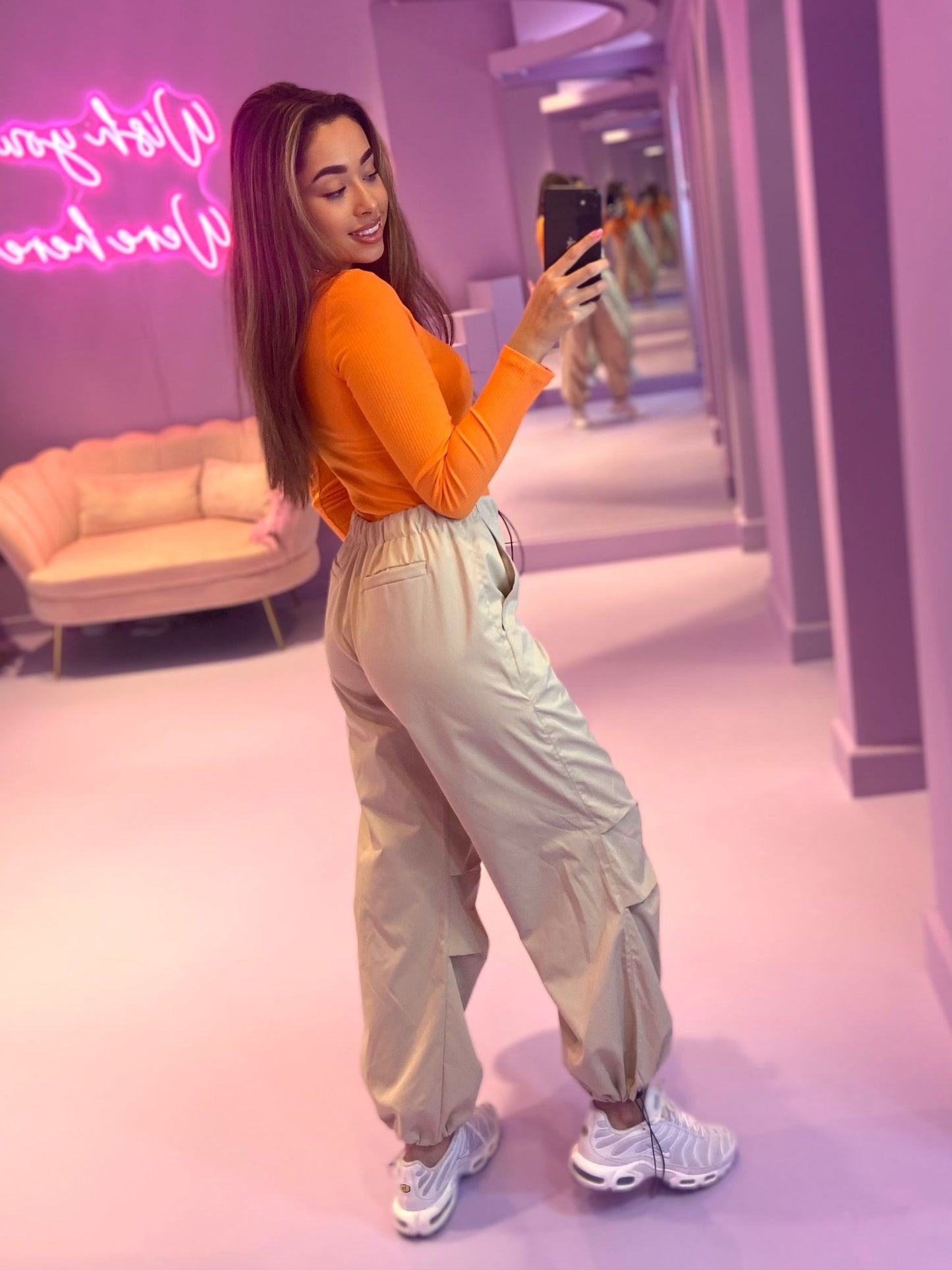 Body Diepe V-hals Oranje