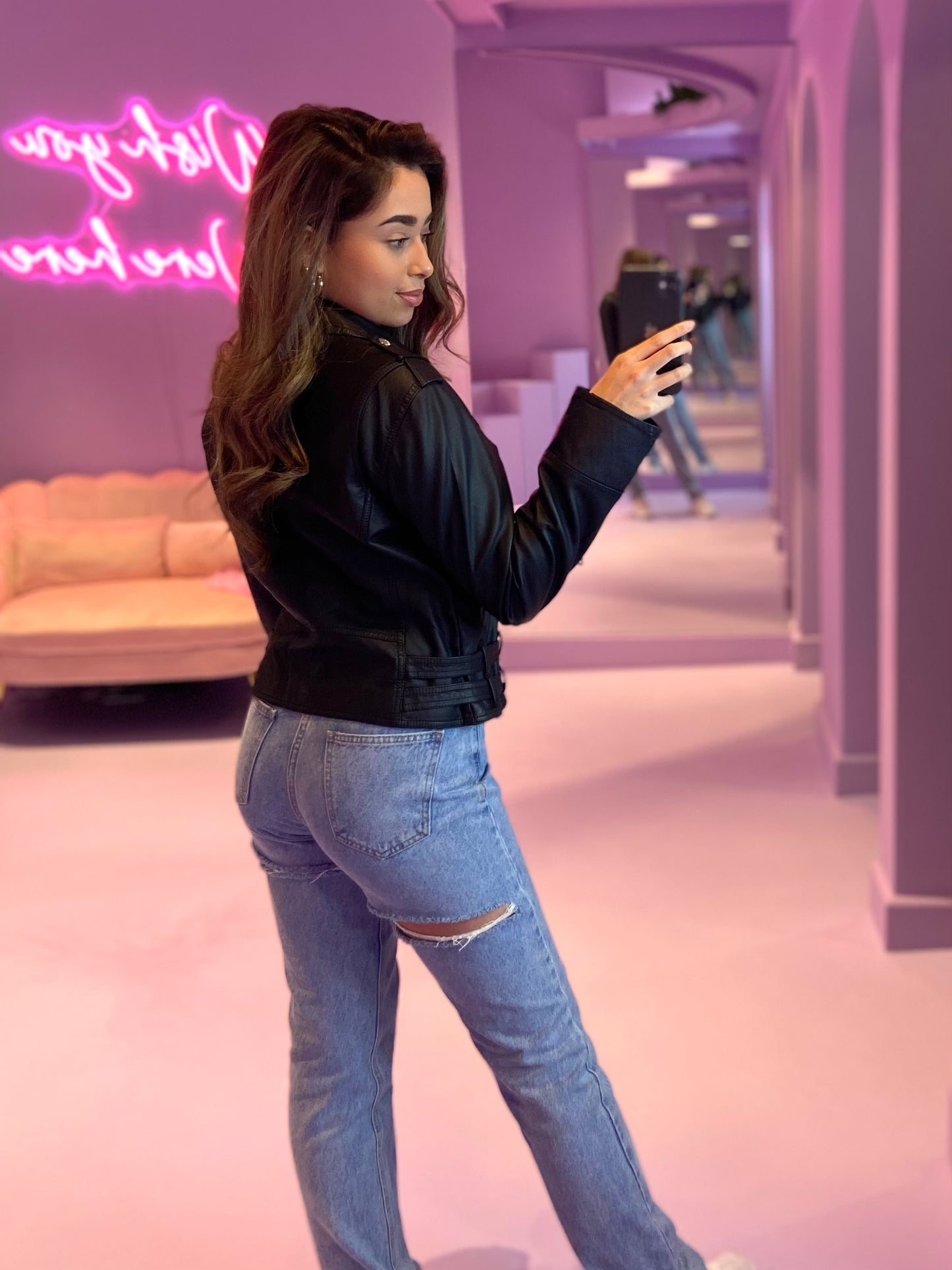 Leather Look Biker jacket
