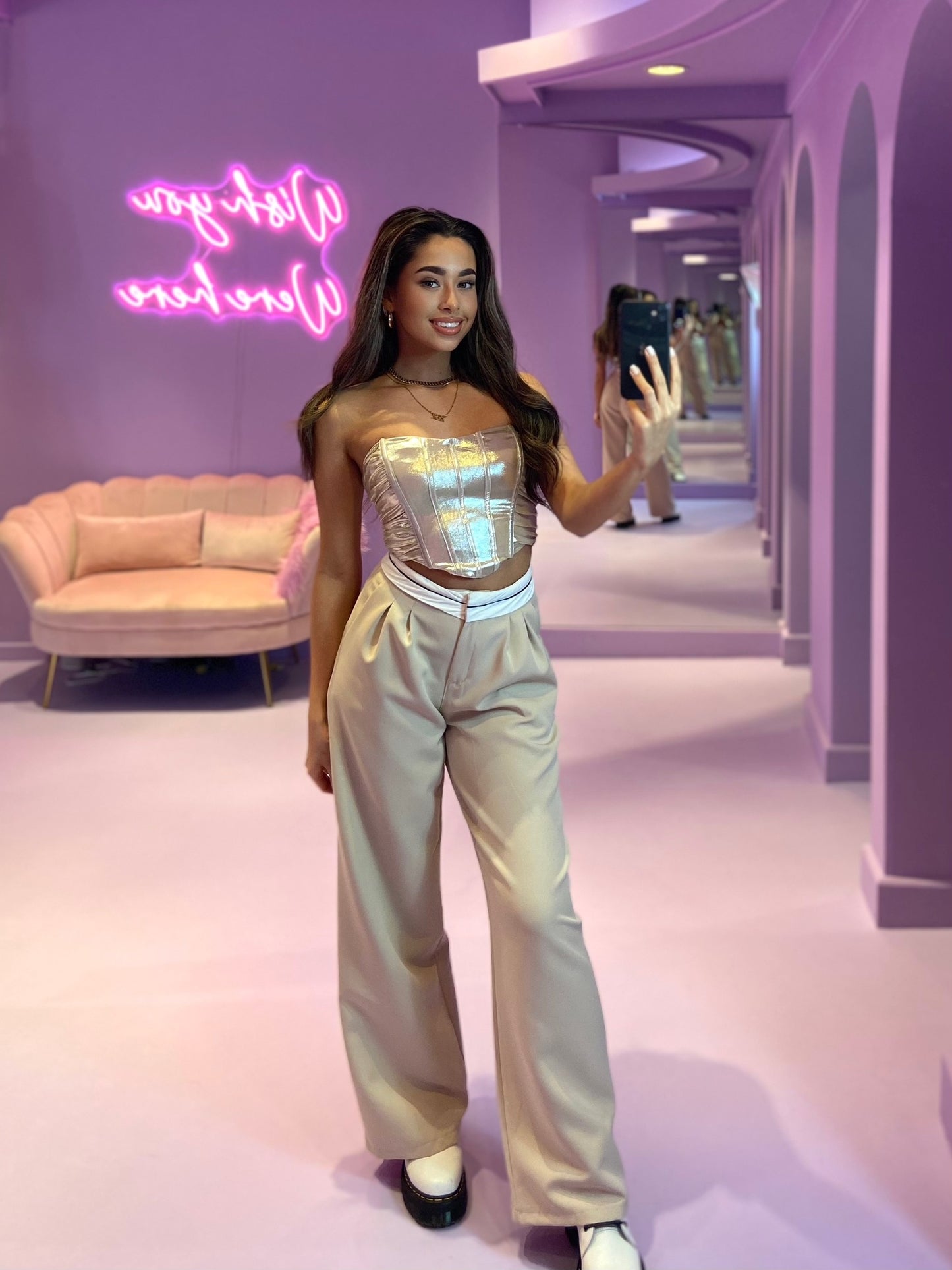 Metallic Corset Top