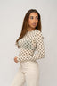 Dotty Mesh Top Beige