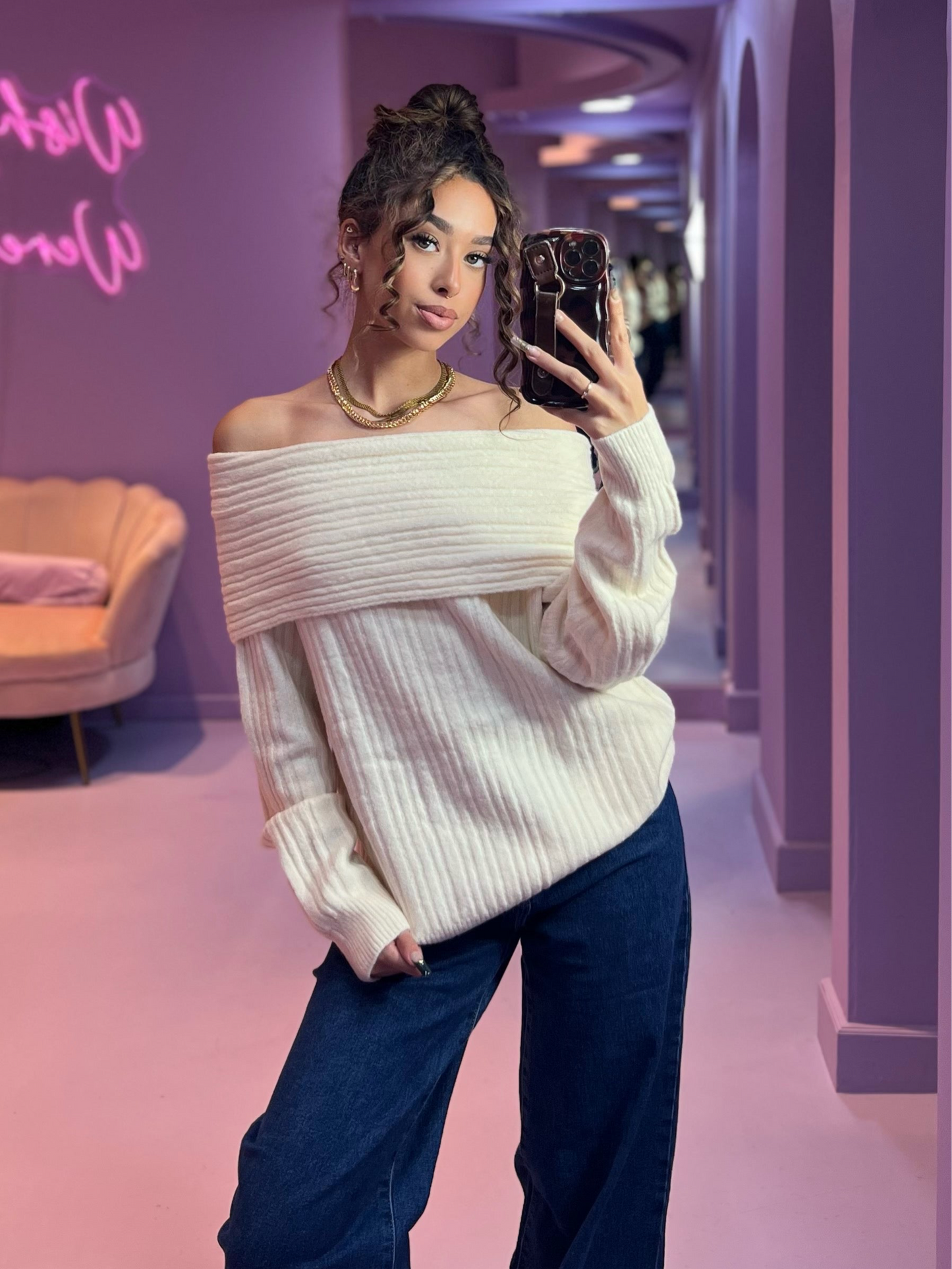 Mena Off-shoulder Sweater