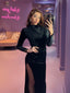 Velours Robe Dress Black