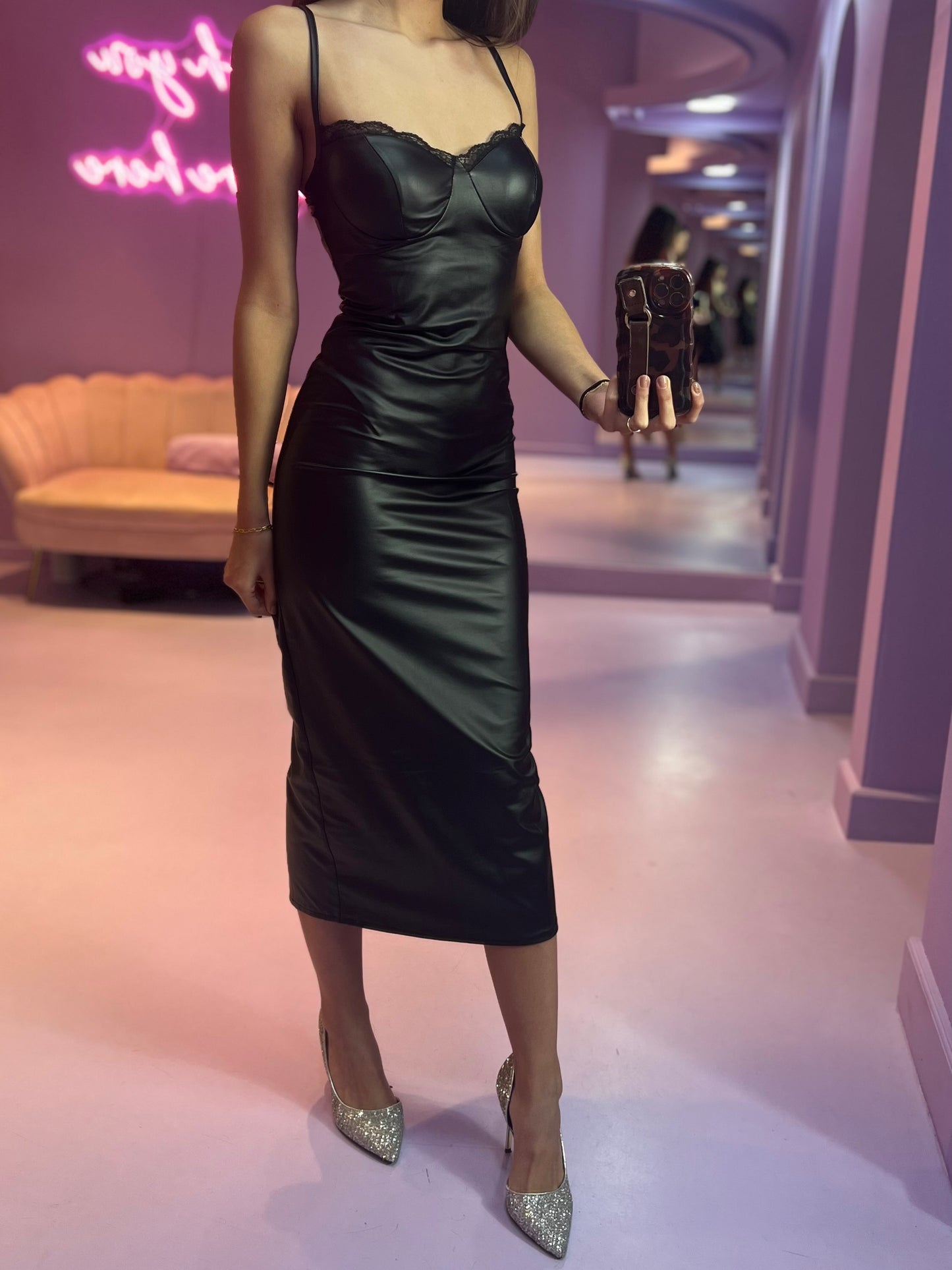 Leather Bodycon Dress