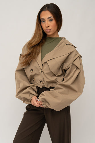 Eva Cropped Trenchcoat