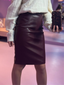 Jenny Leather Skirt Bordeaux