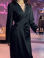 Satin Robe Dress Black