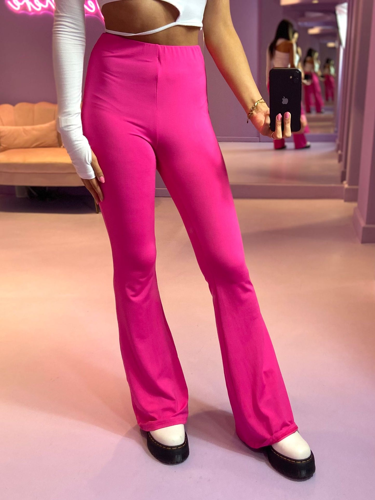 Flared Broek Roze