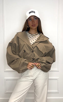 Eva Cropped Trenchcoat